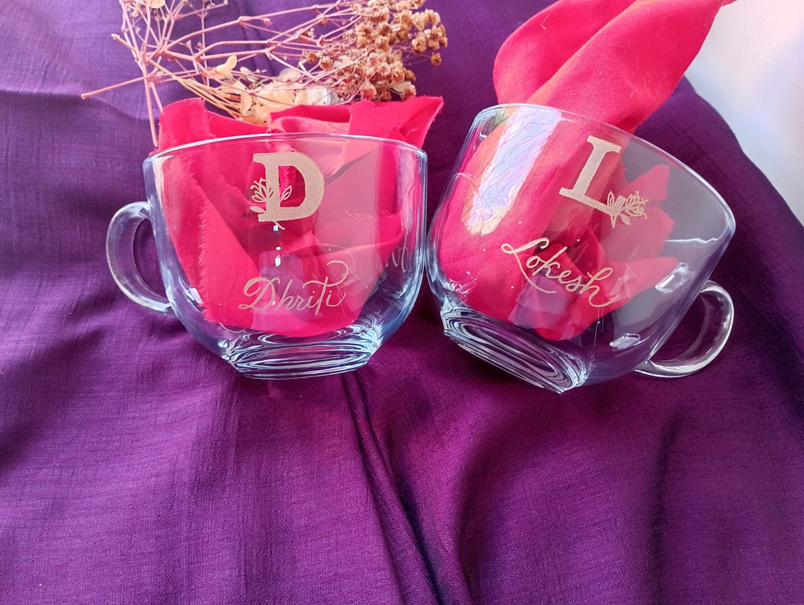 Customized Engraved Tea Cups
