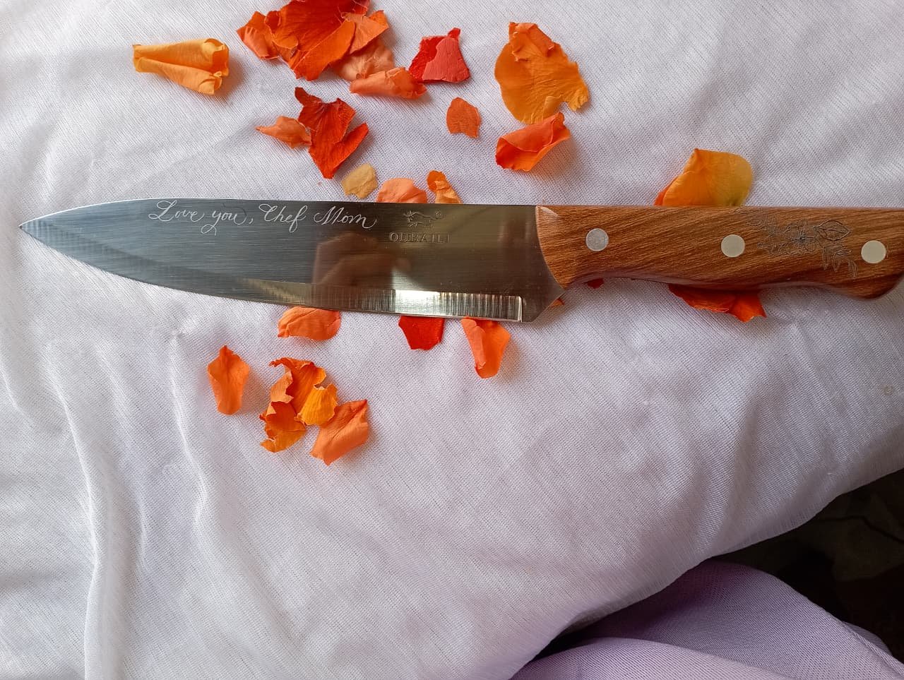 Engraved Steel Regular Knife