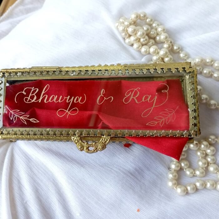 Vintage Glass Jewellery Box